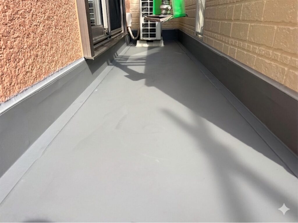 シート防水を施工したバルコニーの仕上がり