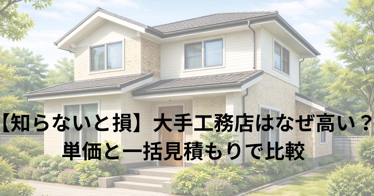 外壁塗装で大手工務店が高い理由を解説するイメージ