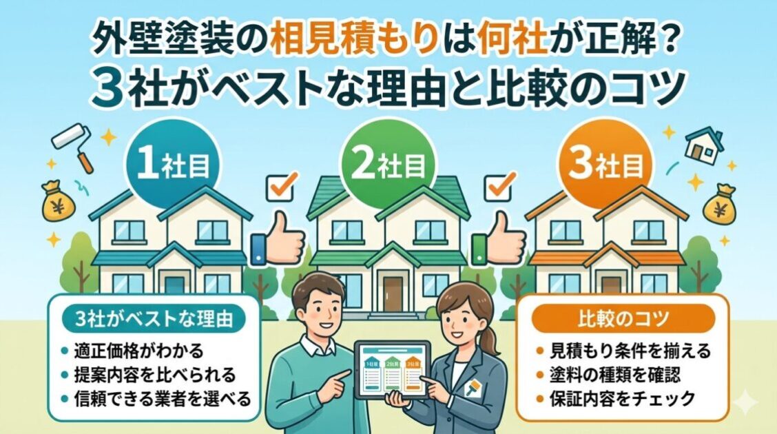 外壁塗装の相見積もり何社が正解か解説