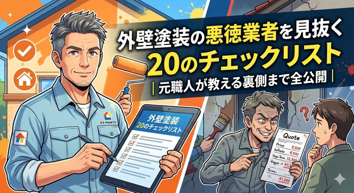 外壁塗装の悪徳業者を見抜く20のチェックリスト