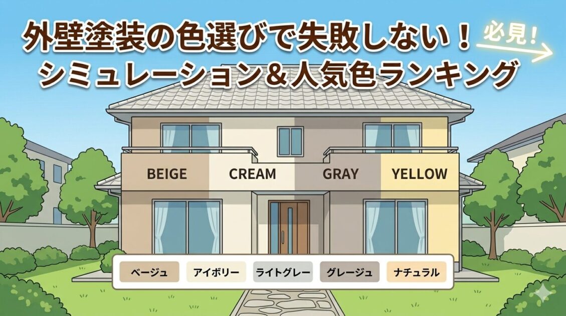 外壁塗装の色選びシミュレーション｜人気色の組み合わせ比較