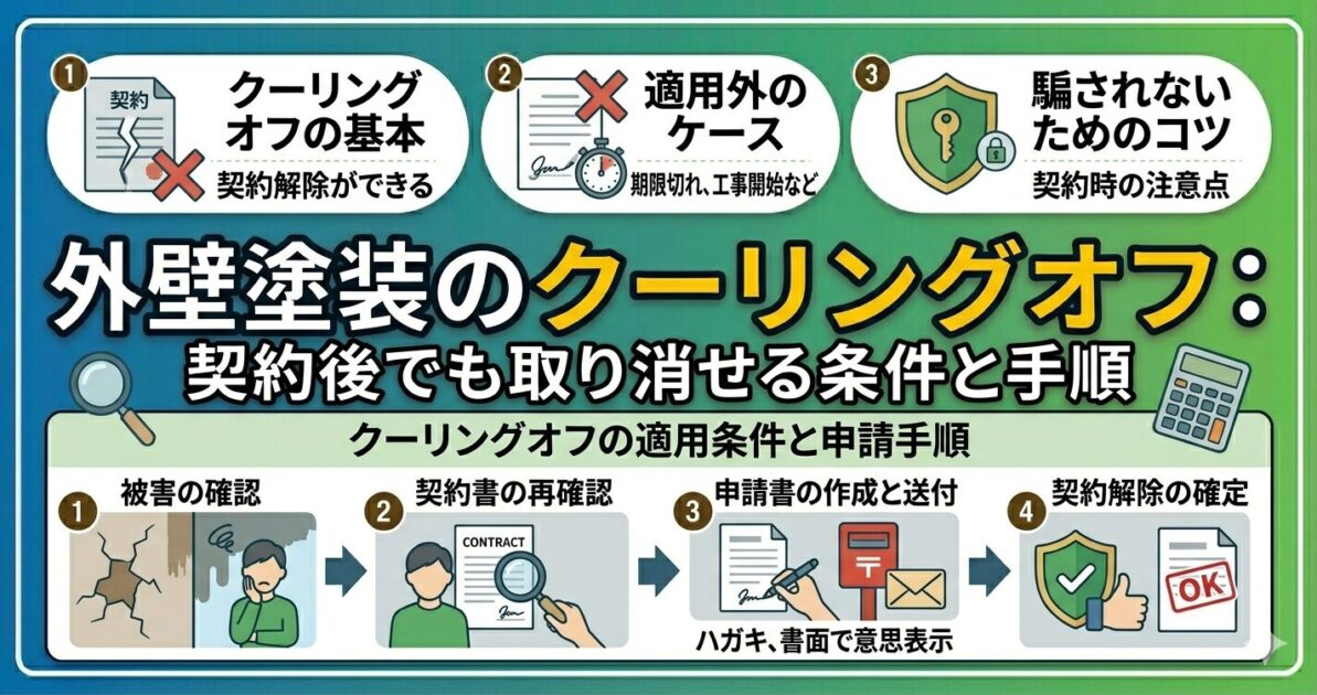 外壁塗装のクーリングオフの条件と手順