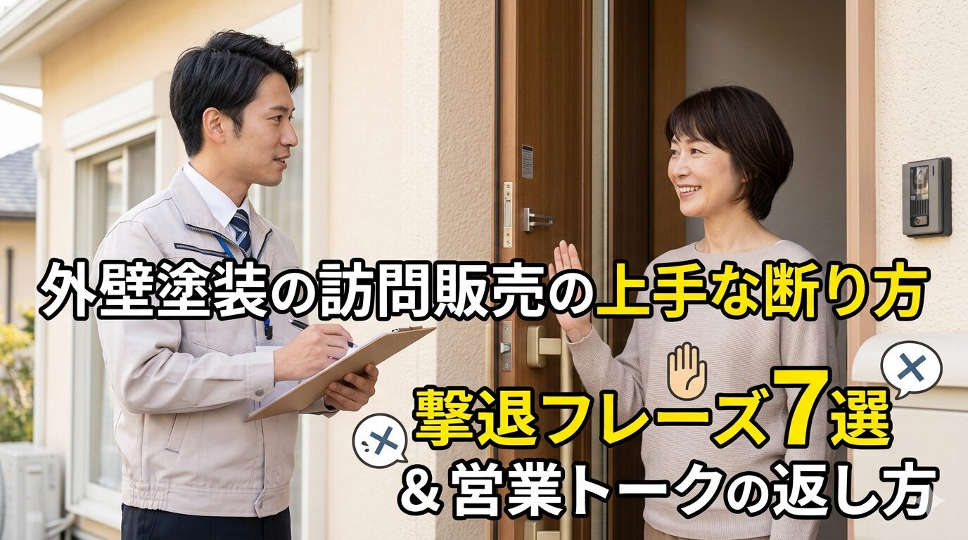 外壁塗装訪問販売の断り方と撃退フレーズ