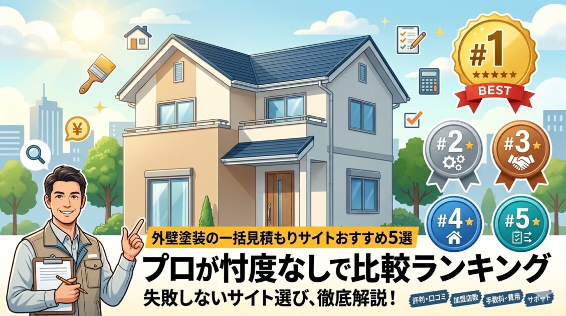 外壁塗装一括見積もりサイトおすすめ5選