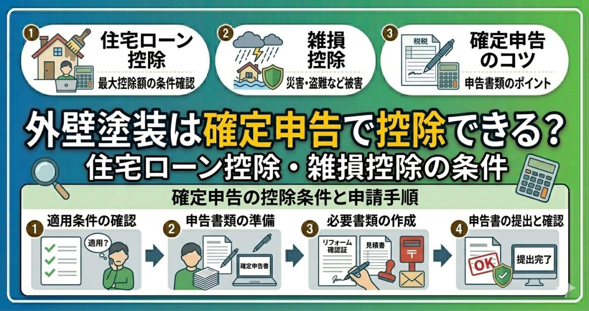 外壁塗装の確定申告と控除の条件