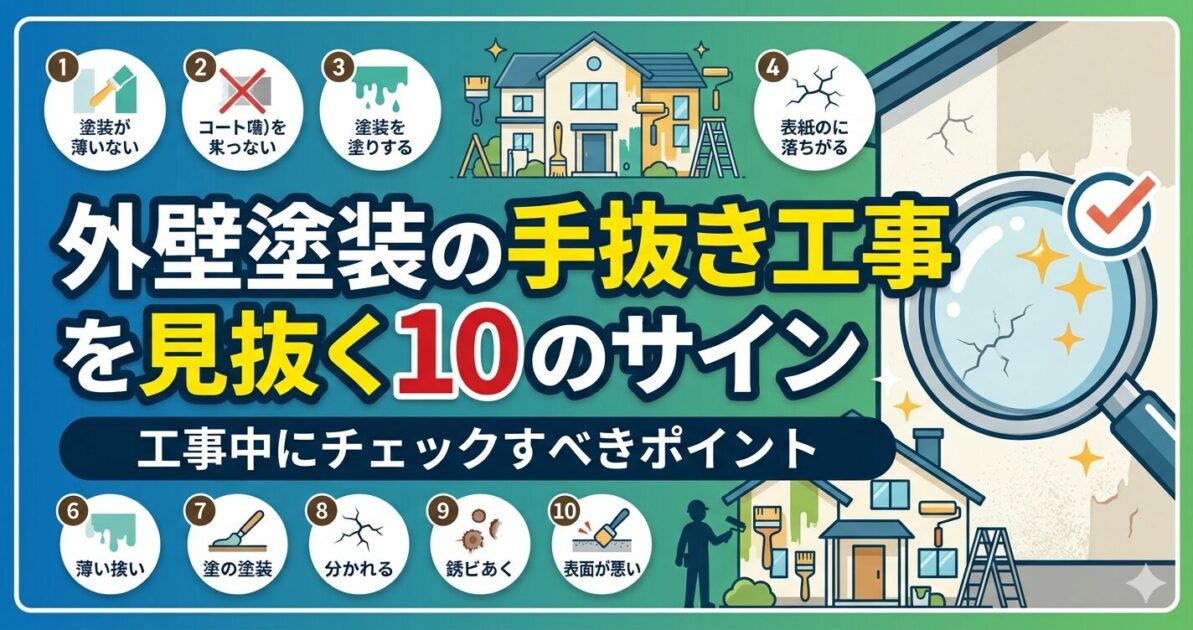 外壁塗装の手抜き工事を見抜くチェックポイント