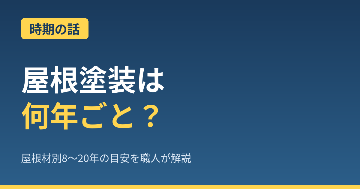 【2026年最新】屋根塗装は何年ごとに必要？屋根材別の目安とプロの劣化サイン判定基準を職人が解説
